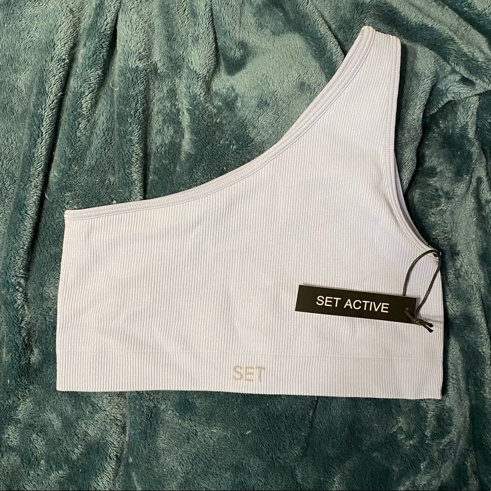 Set Active Sculptflex Ribbed One Shoulder Sports Bra